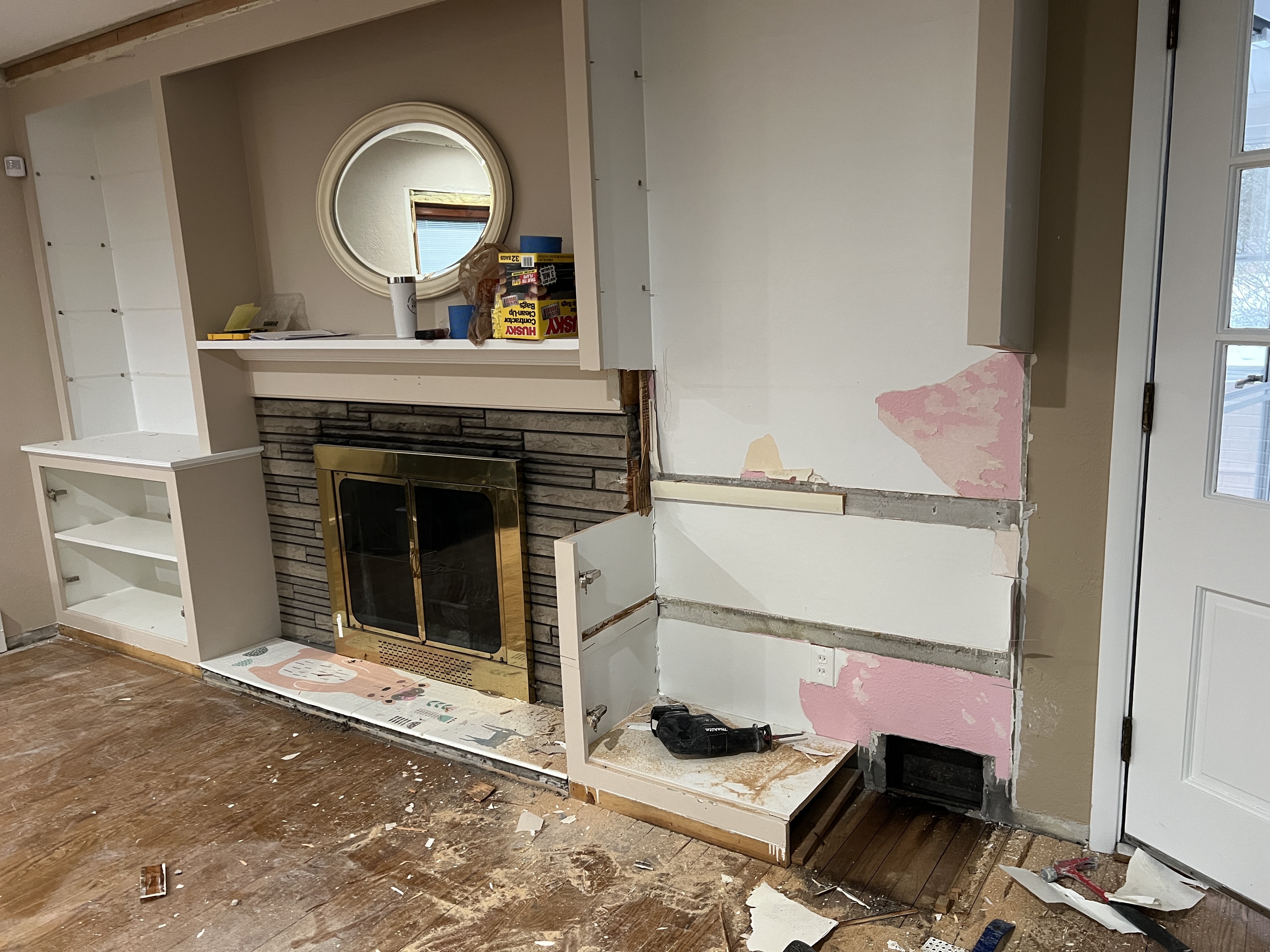 Fireplace before